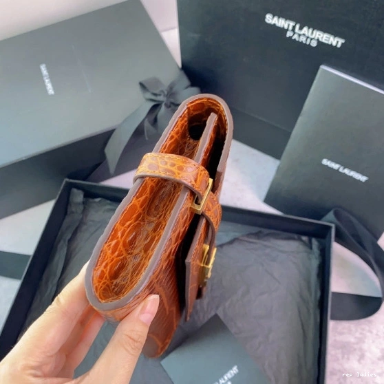 Repladies REP YSL CROCODILE-EMBOSSED MANHATTAN CLUTCH IN LEATHER 0712